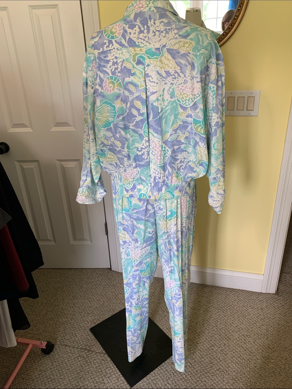 VTG SET 80s90s Pastel Beach Pants Jacket Pantsuit Relaxed Leisure Sporty Day